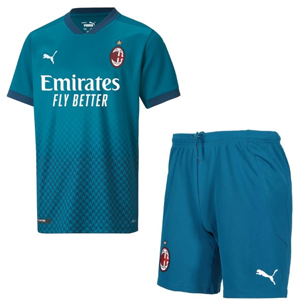 Camiseta AC Milan 3ª Kit Niño 2020 2021 Azul
